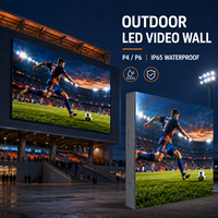 Écran vidéo LED extérieur P4 P6, IP65, étanche, haute luminosité, écran modulaire pour stade, publicité sportive, panneau d'affichage