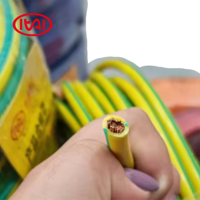Câble électrique souple en cuivre toronné unique 750V 1,0mm 1,5mm 2,5mm avec gaine PVC, certification ISO9001, pour usage en bâtiment et domestique