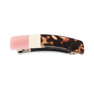 Pinces pour cheveux en acétate et cellule, Barrette rectangulaire classique pour femmes, accessoire de coiffure, à couleur mixte, 1 pièce - Product Image 5