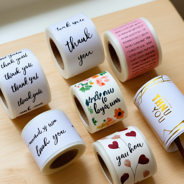 Waterproof Vinyl Stickers Strong Adhesive Customized Color OEM for Mobile Phone Laptop Candle Craft Decorative Labels