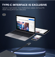 Adaptor Multiport 8 dalam 1, Hub USB-C Tipe C ke USB 3.0 HDMI Ethernet USB C Hub