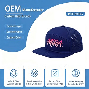 Casquette Snapback à 6 panneaux avec logo brodé personnalisé, réglable, unisexe, en nylon, décontractée - Product Image 1