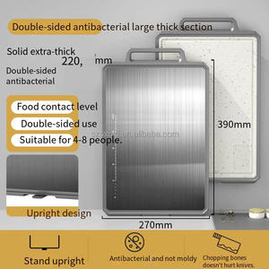 2025 New Kitchen Premium Titanium Metal Stainless Steel Cutting Board Antibacterial Double Sided 304 Made of Plastic &amp; <strong>PP</strong> - Product Image 2