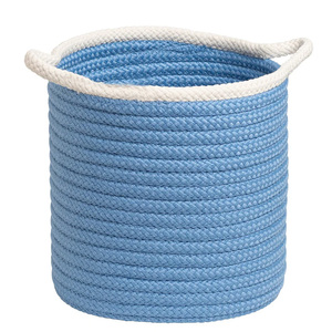 Cesta de cordón de algodón tejida a mano para bebé, cesta de Manta para la colada, caja de receptáculo para guardería, cesta de ropa decorativa tejida redonda - Product Image 6