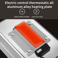 Chauffe-Plat Professionnel en Acier Inoxydable avec Fenêtre Entièrement Vitrée pour Hôtels, Restaurants et Buffets – 9L