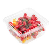 Conteneur en plastique jetable pour l'emballage de fruits (raisins, petites tomates) fabriqué en Chine