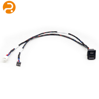 Cable USB Combinado ROMTRONIC de Par Trenzado Blindado de 200 mm y 600 V, Doble USB-A/Tipo-C, Montaje en Panel, Conectores de Doble Terminal, Automotriz