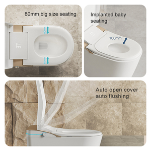 ETL Plancher Allongé <span class=keywords><strong>Toilette</strong></span> Intelligente Couverture à Ouverture Automatique Siège Chauffant Instantané Bidet Électrique Comprend Té<span class=keywords><strong>l</strong></span>écommande - Product Image 3