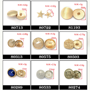 2025 Khắc Bạc Áo Blazer Kẽm Hợp Kim May Trên Cổ Điển Kim Loại Chân Nút Cho Vòng Đeo Tay - Product Image 3