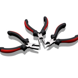 Mini <b>Pliers</b> Set 3 In Jaw Width 1/4 In Smooth Tip Wire Cutters Diagonal Needle Nose Curved Flat Round Top Cutting Pin Nose <b>Small</b> - Product Image 1