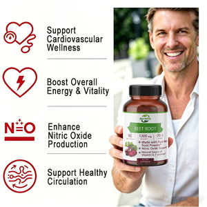 OEM ODM - Capsules de racine de betterave, soutien de l'oxyde nitrique, complément nutritionnel naturel, végétalien, sans OGM, sans gluten - Product Image 4