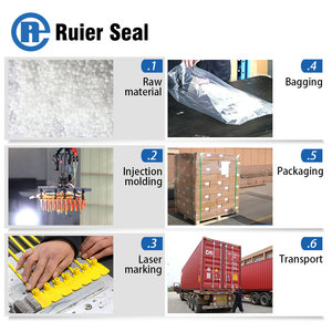 Sceaux de sécurité en plastique jetables anti-effraction REP205, vente chaude en usine, étiquettes de sécurité à tirage serré pour banque - Product Image 5