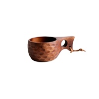 Bouteille d'eau portable Heye Lovewood en bois écaille de tortue avec poignée et sangle de transport, certifiée CE, pour camping en extérieur, style nordique finlandais