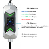 Chargeur de voiture électrique portable OEM ODM pour usage domestique, courant réglable 32A, niveau 2, type 2, type 1, station de charge GBT