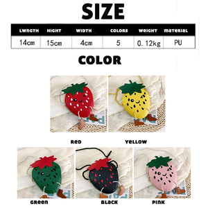 Ultimo Design Fancy Girls Women Mini borsa per bambini borsa per fragole borse borse da donna borsa a tracolla per bambini da donna - Product Image 6