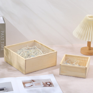 Wooden Storage <b>Box</b> Solid Wood Rectangular <b>Gift</b> <b>Box</b> With Pull Out Lid For Jewelry And Stamps - Product Image 2