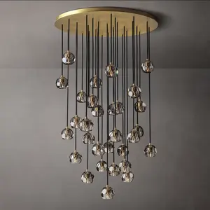 Restaurant Minimalist Luxury Home Lamp Hanging Ceiling Living Contemporary Dining Room Fixture Crystal Pendant Light Chandelier