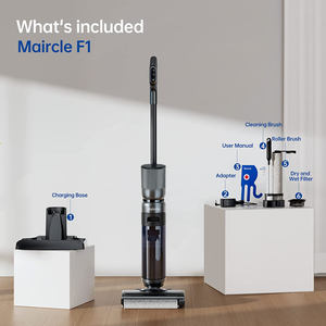 Maircle F1 Aspirateur intelligent mince <span class=keywords><strong>3</strong></span> <span class=keywords><strong>en</strong></span> <span class=keywords><strong>1</strong></span> Aspirateur sec et humide Aspirateur vertical autonettoyant Laveuse <span class=keywords><strong>de</strong></span> <span class=keywords><strong>sol</strong></span> Réservoir d'eau - Product Image 6