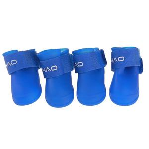 Bottes de pluie en caoutchouc bleues antidérapantes pour chiens de petite taille, couvre-pattes d'été pour chiots Teddy Bichon Frise - Product Image 2