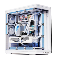 Gabinete de PC para Juegos Aigo Starry Chen ATX de Media Torre, Cristal Curvo, Compatible con Placas Base BTF/Enfriamiento Líquido Dual 360/Fuente de Alimentación ATX/GPU Serie 40