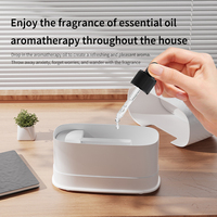 Humidificateur à ultrasons à brume fraîche, diffuseur d'huiles essentielles aromatiques, mini humidificateur portable USB, humidificateur à effet flamme