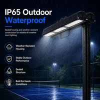 Projecteurs LED d'extérieur haute luminosité 200W 400W pour terrains de pickleball, étanches IP66 avec optique anti-éblouissement pour terrains de padel et clubs