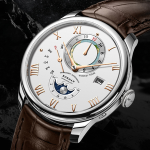 Reloj Mecánico Automático para Hombre de la Marca Original BORMAN, Diseño Creativo con Correa de Cuero, Resistente al Agua, con Esfera de Agujas - Product Image 2