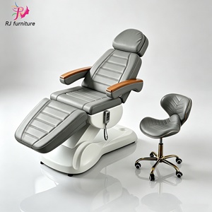 RJ Furniture Pink PU Leather Electric Massage Chair With Built-In Headrest And <b>Adjustable</b> <b>Footrest</b> For Salon Use beauty beds - Product Image 4