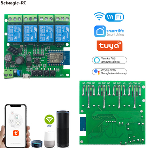 F0304 TUYA WiFi Không Dây Công Tắc Thông Minh Module Relay Mini 4CH Đầu Thu Bật/Tắt Điều Khiển Từ Xa Làm Việc Với Alexa Google Home - Product Image 2