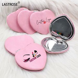 Factory Wholesale <b>Small</b> Heart Shaped Makeup <b>Mirror</b> Private logo Mini Cute Double Sided Travel Makeup <b>Mirror</b> Pocket <b>Mirrors</b> - Product Image 5