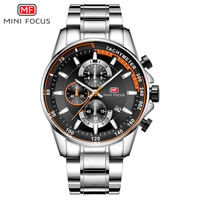 Montre à quartz pour homme MINI FOCUS, bracelet en acier inoxydable, cadran à aiguilles, lumineuse, étanche, best-seller transfrontalier, modèle MF0218G