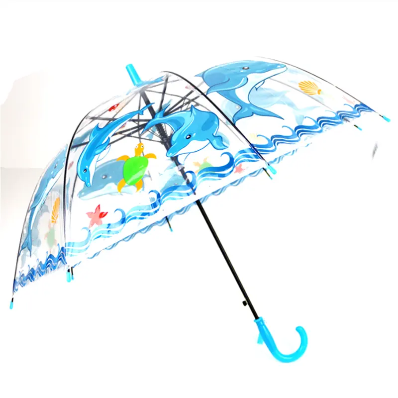 Sécurité coin rond personnalisé mignon Dessin Animé enfants enfants parapluie avec Sifflet