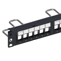 RJ45 Panel Patch Cat6A Gigabit 24-Port jaringan Panel Patch 760237046 dengan modul