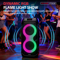 OEM/ODM Enceinte de 6,5 pouces pour DJ et fêtes en extérieur, RGB sans fil, double mode, 2 microphones, Microlab PT602W