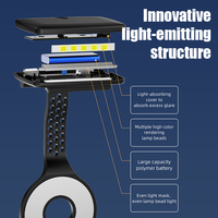 Lampe de lecture LED pour la nuit, anti-lumière bleue, bande lumineuse pour téléphone portable, fixation magnétique, blanc chaud, noir, chambre à coucher