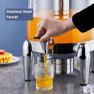 Dispensador de jugo de hotel de acero inoxidable de la mejor calidad Popular para buffet caliente y Bebidas frías Para restaurante Refrigeración de agua - Product Image 4