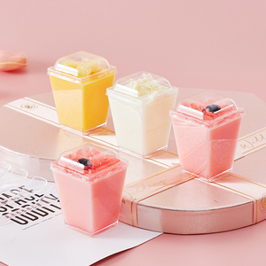 Disposable plastic mini dessert boxes containers for desserts