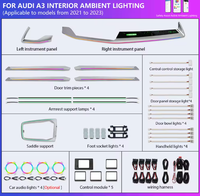 Accessoires d'éclairage d'ambiance LED Symphony pour l'intérieur de voiture Audi A3 8Y, pièces de décoration intérieure personnalisées