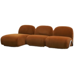 Sofá Modular Moderno en Forma de L Semicircular con Relleno de Espuma y Tapicería de Tela, Muebles de Diseño para Sala de Estar - Product Image 4