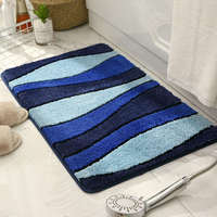 Tapis de bain à rayures anti-dérapant de haute qualité Tapis de salle de bain design avec hauteur de pile en peluche fabriqué à la machine par l'usine