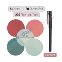 Promotion Personnalisation Blocs-notes adhésifs transparents en PET, ronds, couleurs pastel, avec lignes transversales, pour la Bible