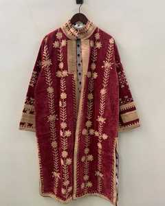 เสื้อคลุมกำมะหยี่ปักลายซูซานี ยาว ระบายอากาศได้ดี ทอมือ สไตล์โบโฮ คิโมโน ของขวัญสำหรับเธอ - Product Image 3