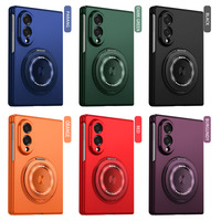 Para Samsung Galaxy Z Fold 8 Wide 7 6 5 360 °   Funda Plegable para PC con Anillo Magnético, Tacto Suave, Protección Completa a Prueba de Golpes