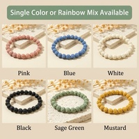 Bracelet d'aromathérapie en pierre de lave colorée, 12 couleurs, mélange arc-en-ciel, diffuseur d'huiles essentielles, perles volcaniques naturelles, OEM