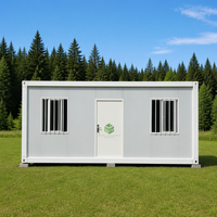 Maison conteneur préfabriquée modulaire portable et détachable de 20 pieds, style contemporain, rectangulaire, en kit