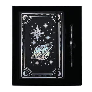 Cahier de notes à couverture rigide personnalisé de 224 pages au format A5, pages numérotées doublées en cuir PU 100g avec reliure à coudre - Product Image 4