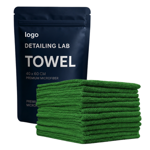 Serviette de detailing OEM sans bords 40x40cm 245-420GSM en microfibre premium pour l'entretien automobile, mélange 70/30 & 80/20, serviette de séchage pour voiture - Product Image 6