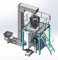 Machine de remplissage et d'étiquetage automatique haute vitesse en acier inoxydable pour 120 sachets/min de spaghetti, pâtes, légumineuses, céréales, nouilles, thé et sucre