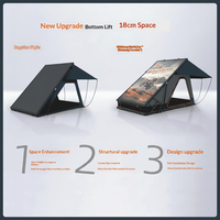 Tente de toit triangulaire en aluminium ultra-fine et rigide pour SUV, camping en plein air hors route, aucun assemblage requis, imperméable