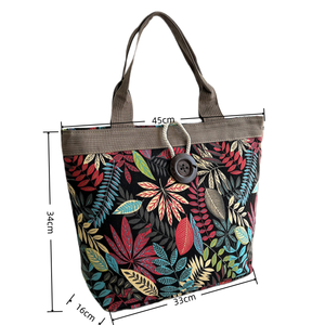 Nouveau Sac Fourre-tout en Toile pour Femme, Style Ethnique, Grande Capacité, avec Fermeture Éclair Unique, Idéal pour Étudiantes et Cours de Tutorat, Sac à Main et Sac à Bandoulière - Product Image 3